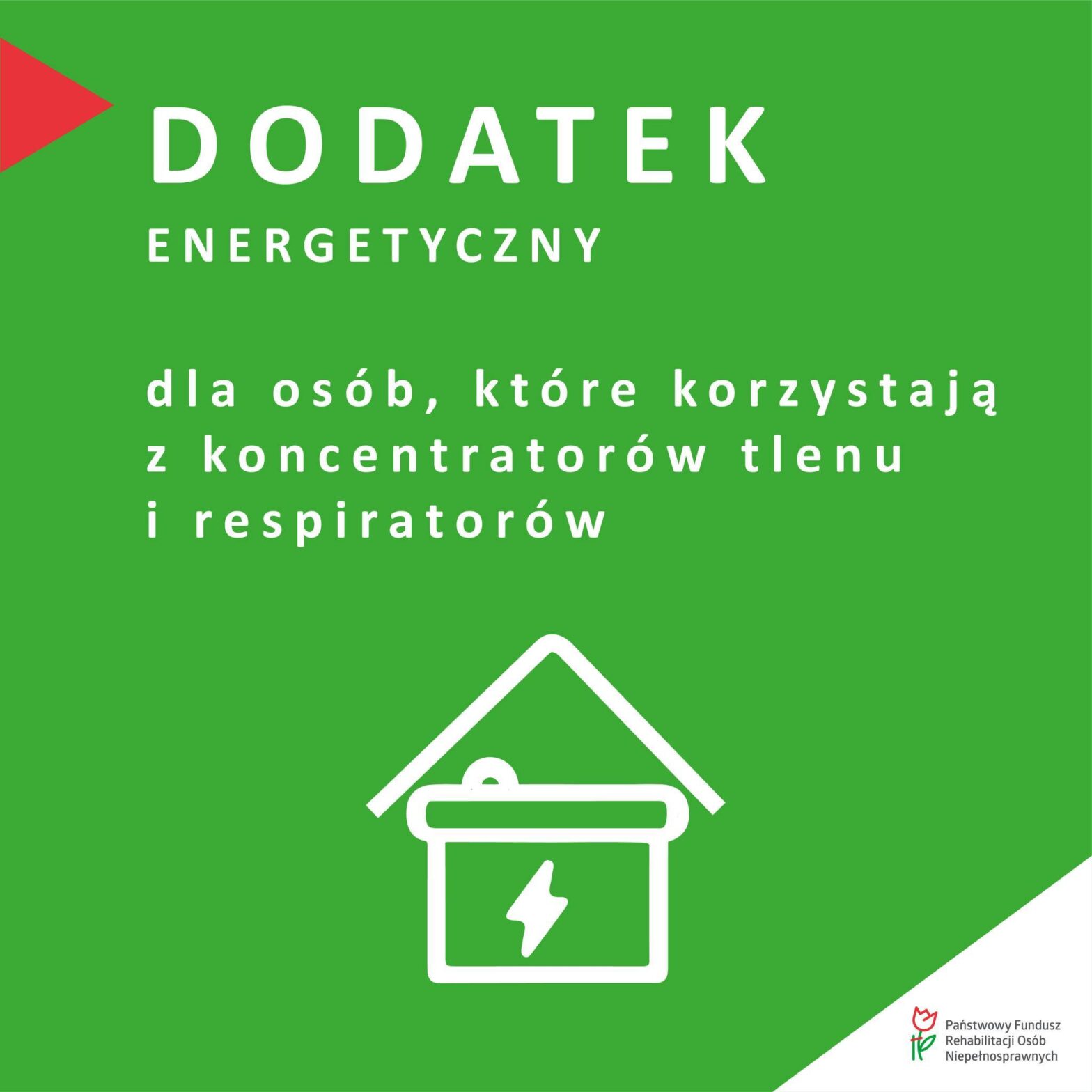 Dodatek z PFRON do energii elektrycznej dla osób z niepełnosprawnościami korzystających z koncentratora tlenu lub respiratora