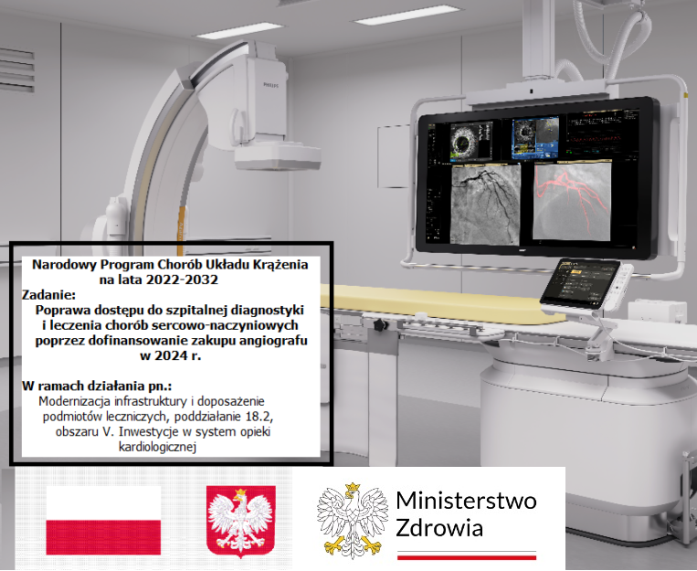 Otrzymaliśmy dofinansowanie z Ministerstwa Zdrowia na nowy angiograf