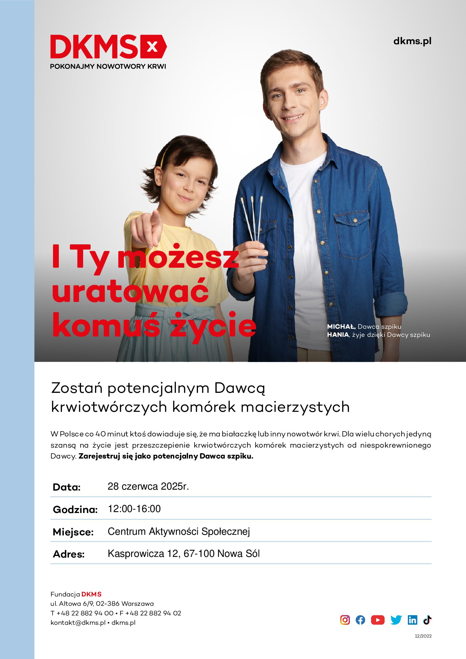 Akcja rejestracji potencjalnych dawców szpiku